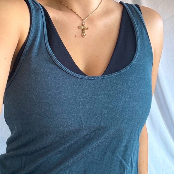 Basic Dark Blue Tank Top - Picture 1 of 2